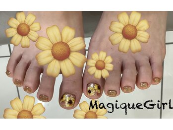 ネイルサロン マジックガール(Nail Salon MagiqueGirl)/【ひまわりネイル】