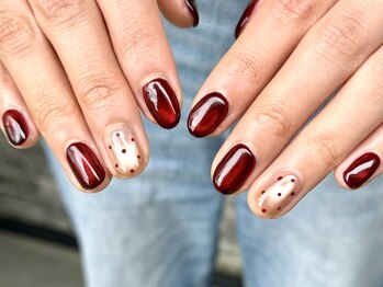 ハズグラスネイル(Haze Grass nail)/ドットネイル