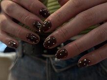 アイネイルズ 渋谷店(I nails)/【Karin.m】ブラウンドット