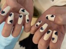 バレンタインネイル