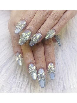 クイーンネイル 新宿(Queen nail)/長さ出し　デザイン