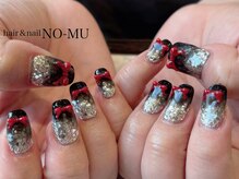 ノーム ネイル(NO-MU)/ギラギラホロ＋リボンパーツ