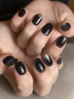 ハチニーキューネイルアトリエ(829 Nail Atelier)/ワンカラー＋アート