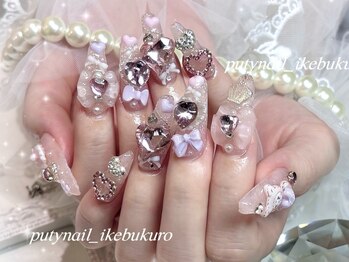 ムース×宝石リボンネイル♪