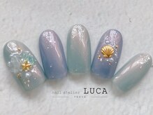 ネイルアトリエルカ(nail atelier LUCA)/M-336 大人可愛い天然石ネイル