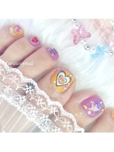 ファラウェイネイル(Faraway nail)/フットも秋ネイル♪