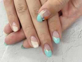 【森】推しカラーななめフレンチ