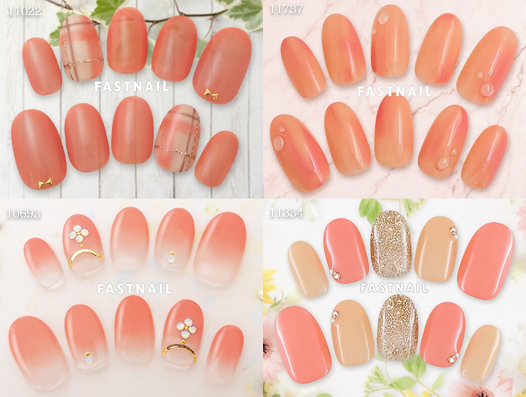 2026年冬トレンド】オレンジ ワンカラー ハンドのネイルデザイン集