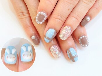 ネイルコレクション ベビーピンク(Baby Pink)/ジェル定額￥9990♪３Ｄうさぎ