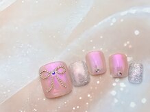 ネイルサロン&スクール ジーナ(GINA)/リボンが可愛い♪