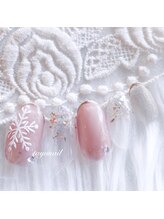 たゆ ネイル(たゆnail)/パラジェル雪の結晶ネイル