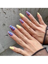 チェックネイル¥4000