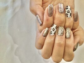 ☆レオパード×ラメのアシメ☆