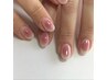 [ワンカラー　チークネイル］Hand ¥6800 【ベースはパラジェル使用♪】