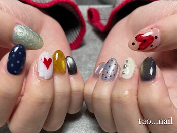 タオドットネイル(TAO...nail)の写真/★ひと癖あるデザイン多数★量産型じゃない個性を求める方に♪【アシメデザイン¥6800/フリーアート¥9900】
