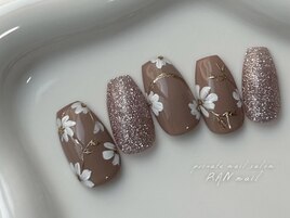 フラワーシンプルネイル