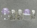 ドットパープルキラキラ¥6000