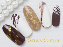 クアトログランシュ 青葉台(QUATRO×GranCieux)/チョコレートネイル／8500円