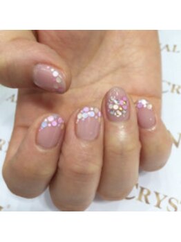 クリスタルネイル ボンベルタ橘店(CRYSTAL NAIL)/ホロフレンチネイル