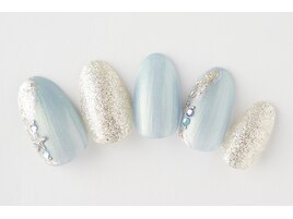 【アートコース】艶ブルーネイル