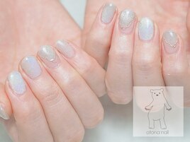 ユニコーンオーロラネイル