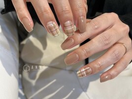 大人チェックネイル　ari