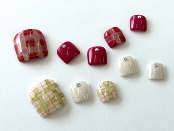 ネイルサロン クイール 小山店(NAIL SALON QUILL)/ワンカラー×鉛筆アート