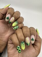 サラサネイルズ 代官山 恵比寿(sarasanails)/ファイヤー/ハート/市松柄