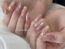 シエル バイ アンテリジャン(Ciel By Antellijan)/キラキラお花ネイル