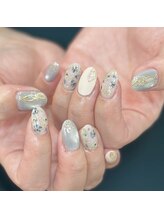 タイニーネイル(tiny nail)/夏先取りブルーネイル