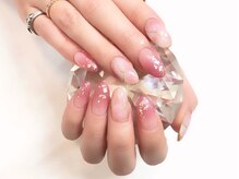 ココロバ ネイルアンドビューティーサロン(COCOLOBA)/ローズパール×大理石風ネイル♪