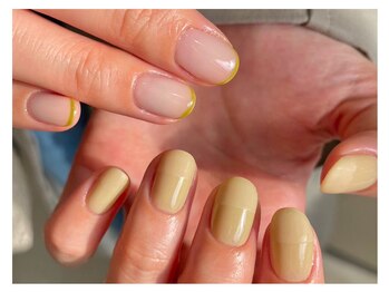 マニネイル 高の原店(mani nail)/ハーフマット×細フレンチ