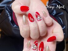ウサギネイル 新大久保店(usagi nail)/マグネットフレンチ秋可愛い