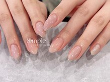 シエル バイ アンテリジャン(Ciel By Antellijan)/シンプル上品キラキラネイル