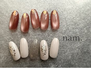 nam.の写真/【高槻市駅徒歩3分】OPEN特別価格★ワンカラー3900円☆定額4900円で理想の大人可愛いネイルに♪丁寧施術◎