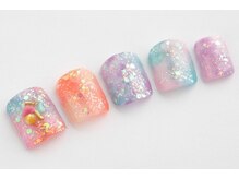 エムスラッシュネイル 本牧店(M SLASH)/キラキラ☆タイダイネイル