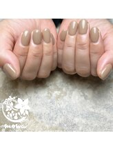 サロンモワ(salon mowa)/☆ベージュワンカラーネイル☆