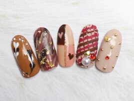 バレンタインネイル