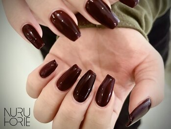 ヌル ネイル 堀江(NURU NAIL HORIE)/ボルドー冬色ワンカラー♪