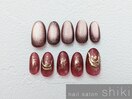 アシメボルドーネイル ￥6800