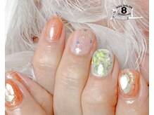 ネイルエイト 新百合ヶ丘(nail8)/春お花×立体シェル