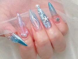 マーメイドネイル　夏ネイル