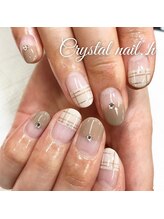 クリスタルネイル ゆめタウン博多店(CRYSTAL NAIL)/チェック柄フレンチネイル