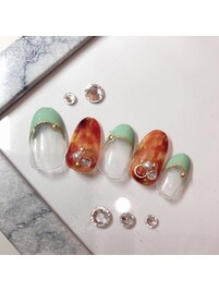 上品べっ甲ネイル♪7980円