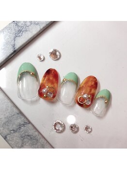 エルモ グラン(Elmo Glan)/上品べっ甲ネイル♪7980円