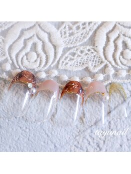たゆ ネイル(たゆnail)/べっ甲フレンチネイル