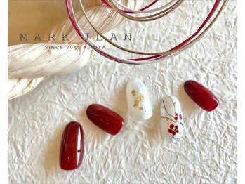 ボルドー＆梅の花