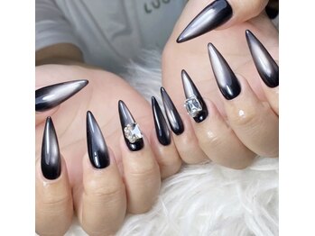 ハラ(Hara)/ベース色黒　シルバーマグネット