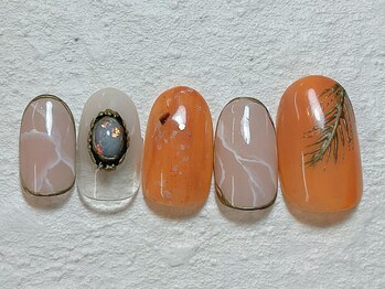 ネイルビート(NAIL BEAT)/大理石ネイル 手描き 常夏