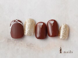 ぷっくりバレンタインネイル